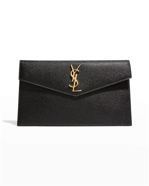 ysl uptown grained leather shoulder bag|Saint Laurent Uptown YSL Pouch in Grained Leather.